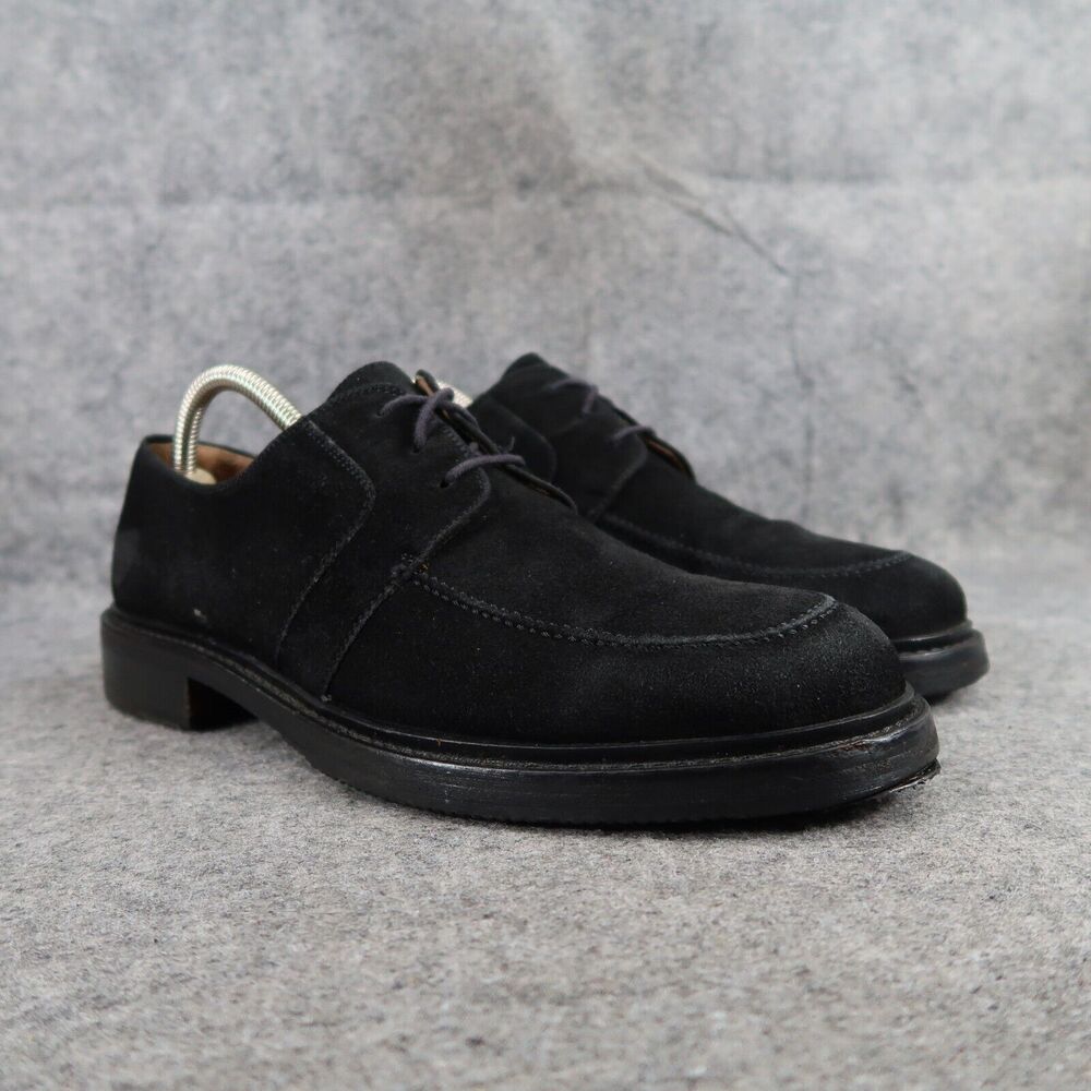 Joseph Abboud Shoes Mens 9 Oxford Derby Dress Formal Black Suede Classic Italy